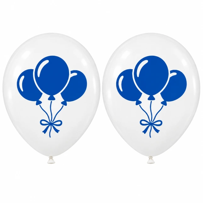 Ballons Standard - 2 faces (50, 002 White)